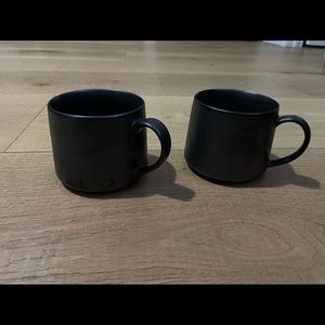 Starbucks short graphite mugs